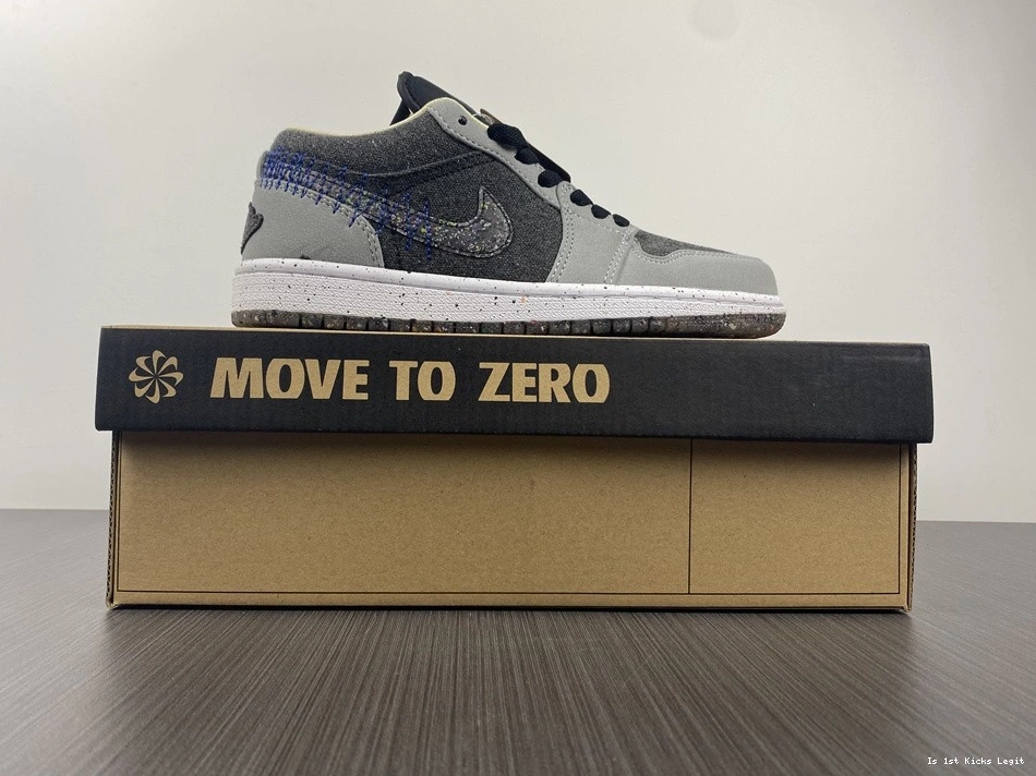 Jordan Black Low Crater 1 Grey - DM4657-001 0913